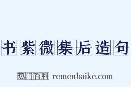 书紫微集后造句是什么意思的图片